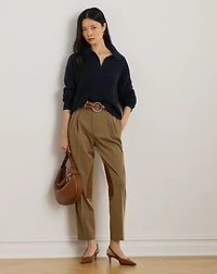Wool-Blend Polo Sweater