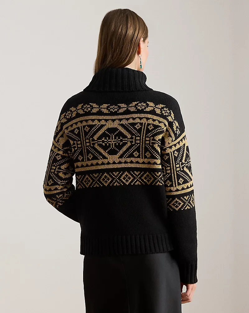 Fair Isle Wool-Blend Turtleneck Sweater