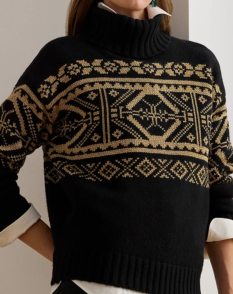 Fair Isle Wool-Blend Turtleneck Sweater