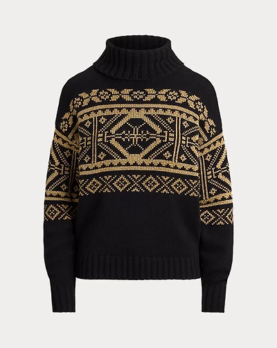 Fair Isle Wool-Blend Turtleneck Sweater
