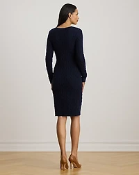 Cable-Knit Wool-Cashmere Sweater Dress