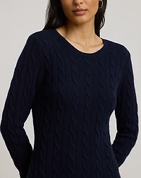 Cable-Knit Wool-Cashmere Sweater Dress