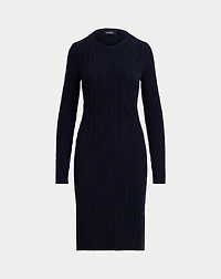 Cable-Knit Wool-Cashmere Sweater Dress