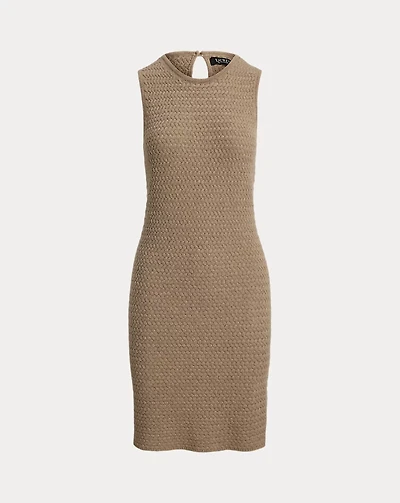 Basket-Weave Sleeveless Sweater Dress