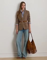 Glen Plaid Wool-Blend Twill Blazer