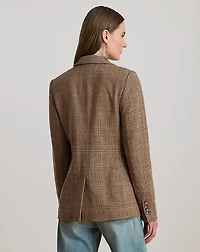 Glen Plaid Wool-Blend Twill Blazer