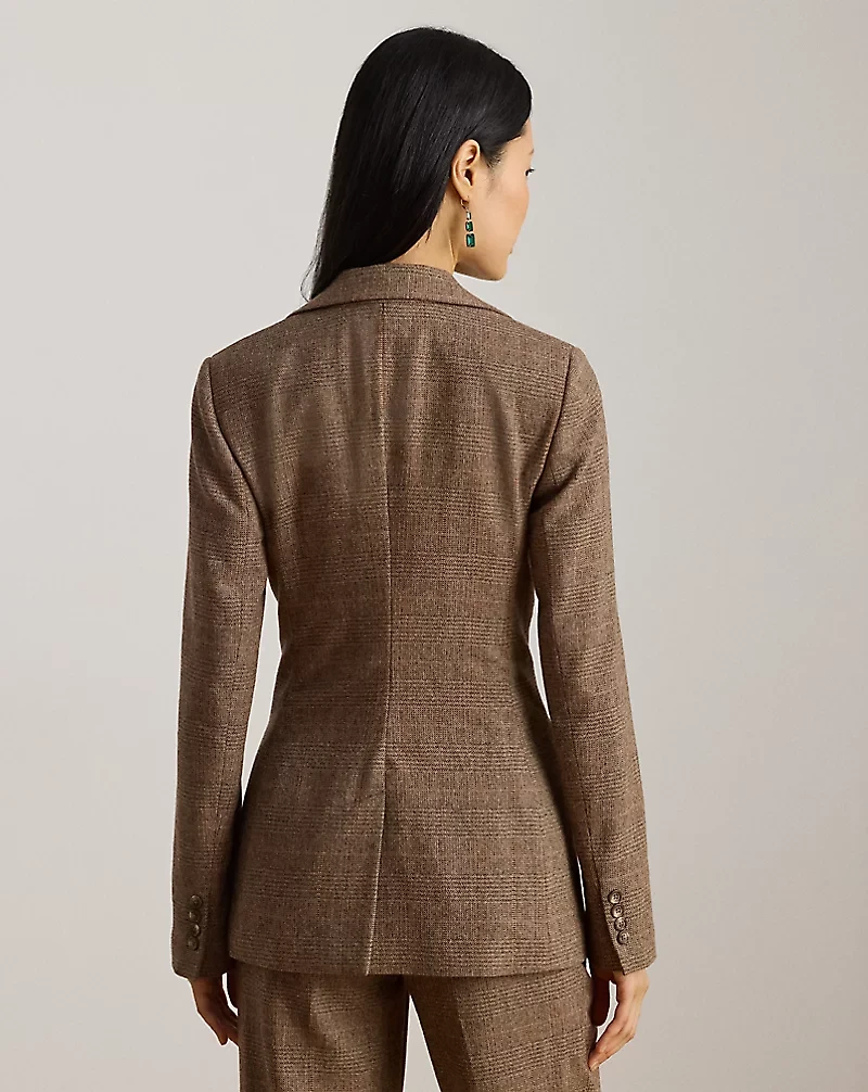 Glen Plaid Cotton-Blend Blazer