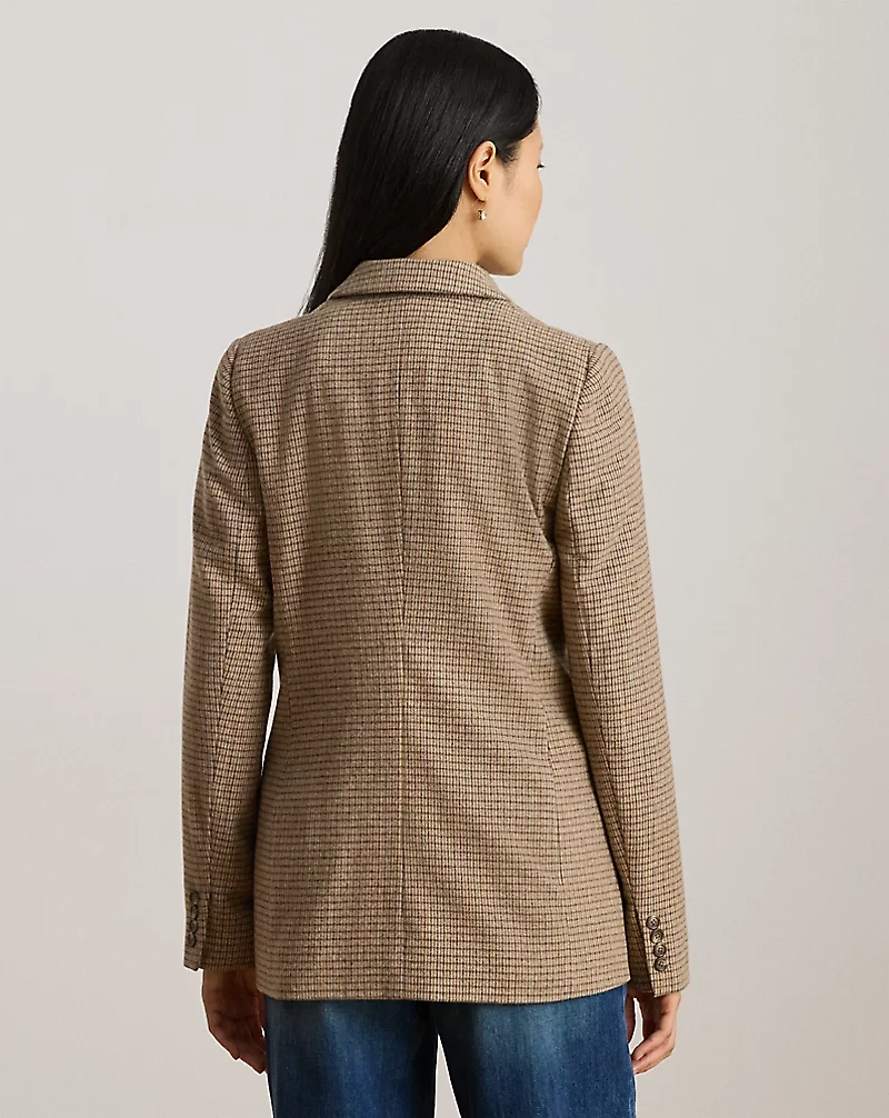Double-Breasted Wool-Blend Twill Blazer