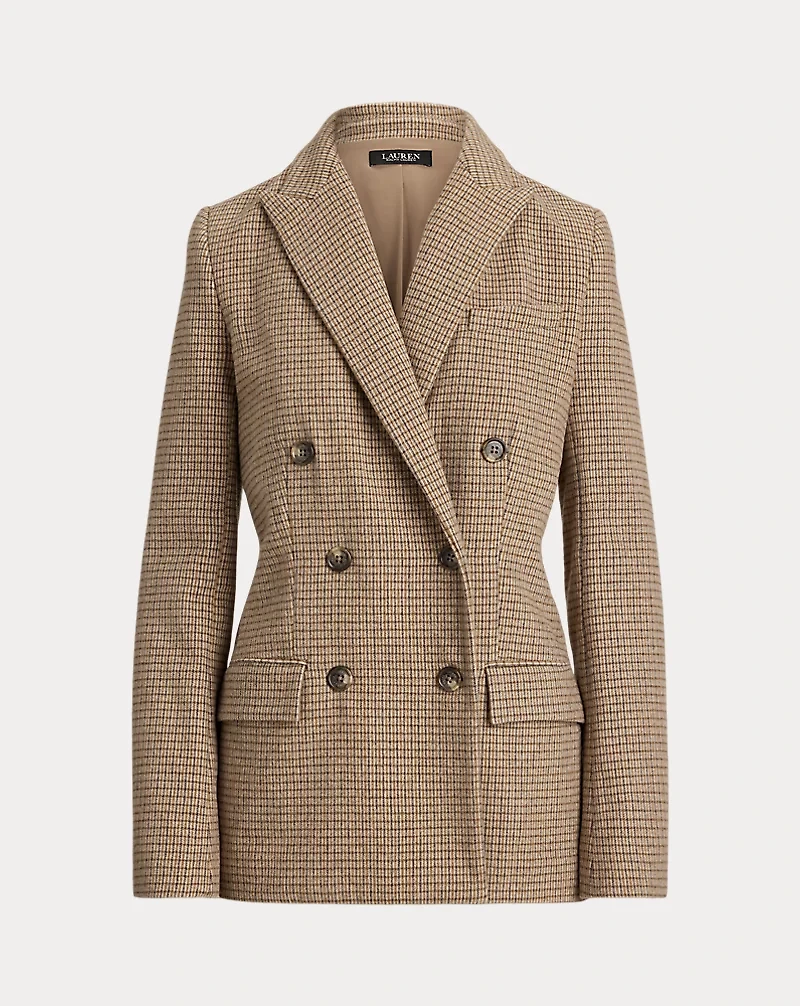 Double-Breasted Wool-Blend Twill Blazer