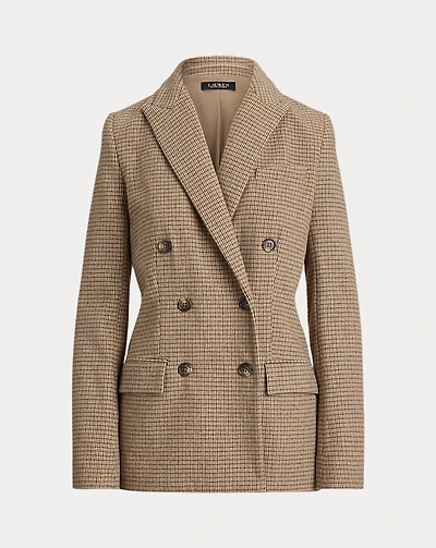 Double-Breasted Wool-Blend Twill Blazer