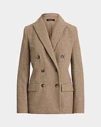 Double-Breasted Wool-Blend Twill Blazer