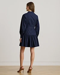 Buckle-Trim Cotton-Blend Dress