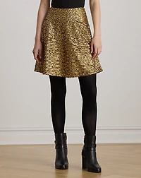 Sequined Mesh A-line Miniskirt