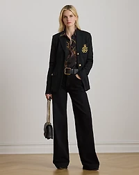 Classic Fit Belting-Print Satin Shirt