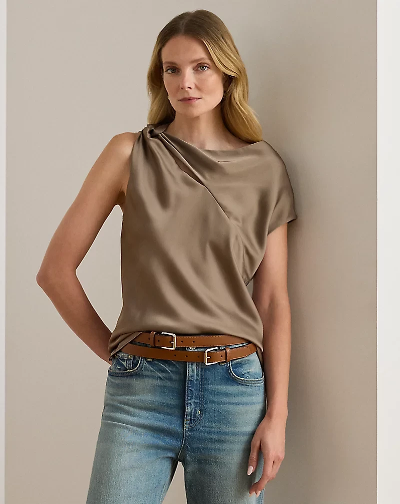 Charmeuse Asymmetrical Blouse
