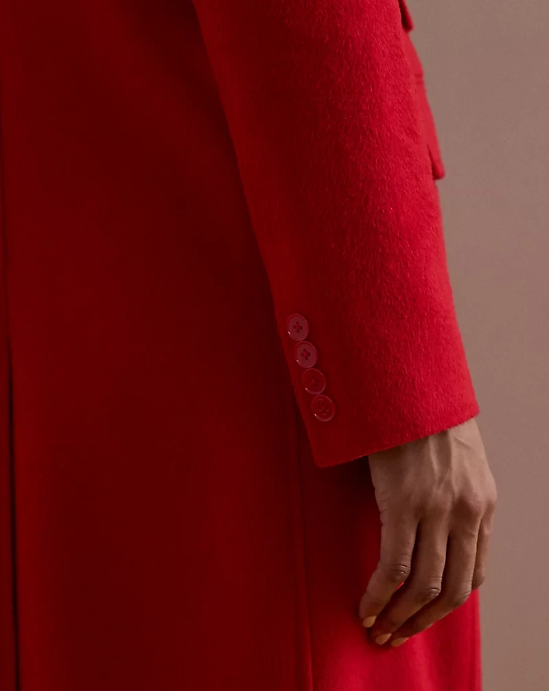 Double-Breasted Wool-Blend Coat