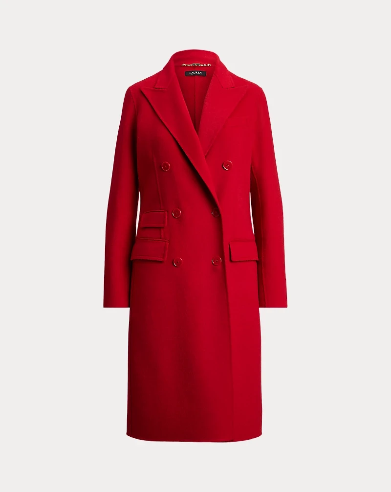 Double-Breasted Wool-Blend Coat