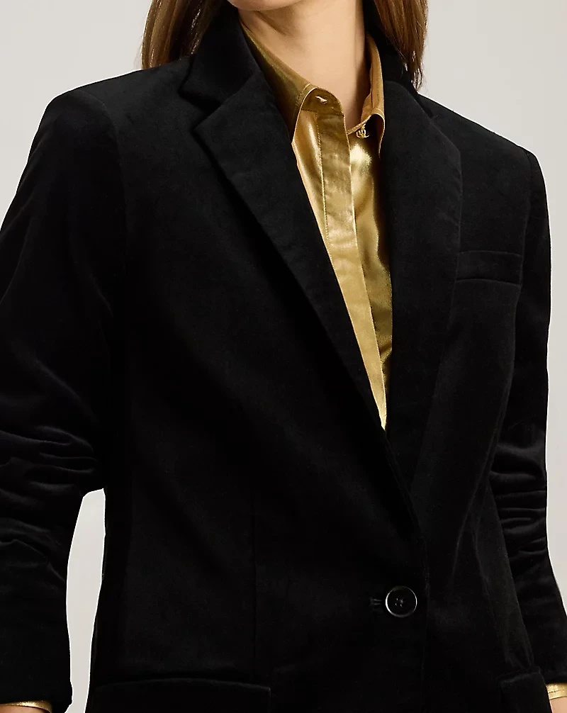 Stretch Velvet Blazer