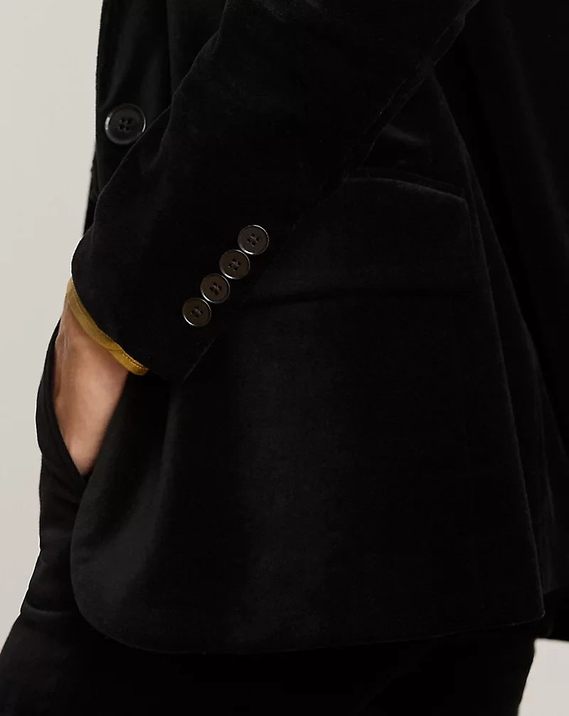 Stretch Velvet Blazer