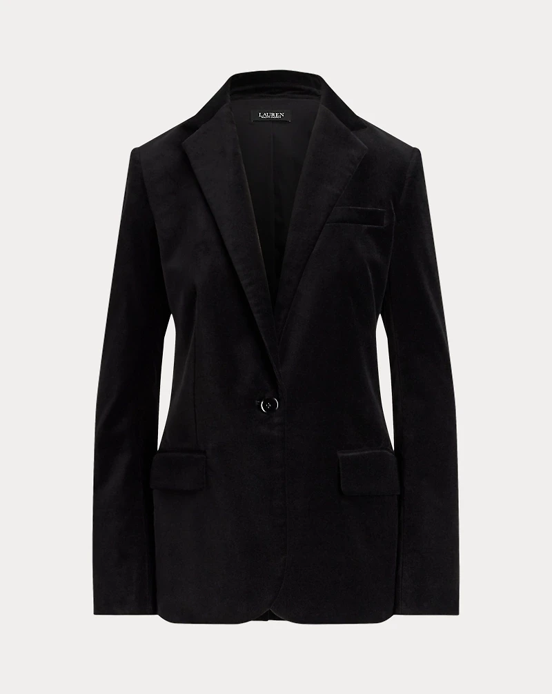 Stretch Velvet Blazer