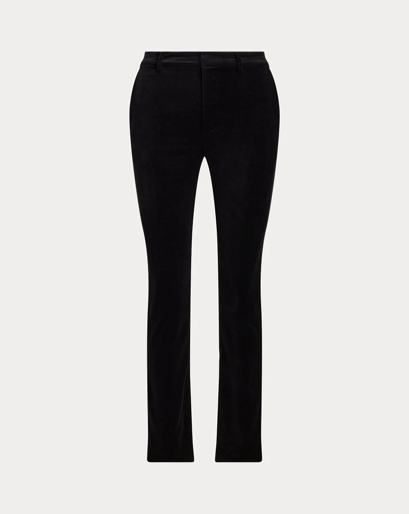 Stretch Velvet Cropped Pant