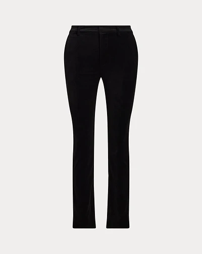 Stretch Velvet Cropped Pant