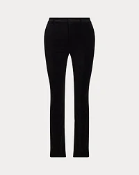 Stretch Velvet Cropped Pant