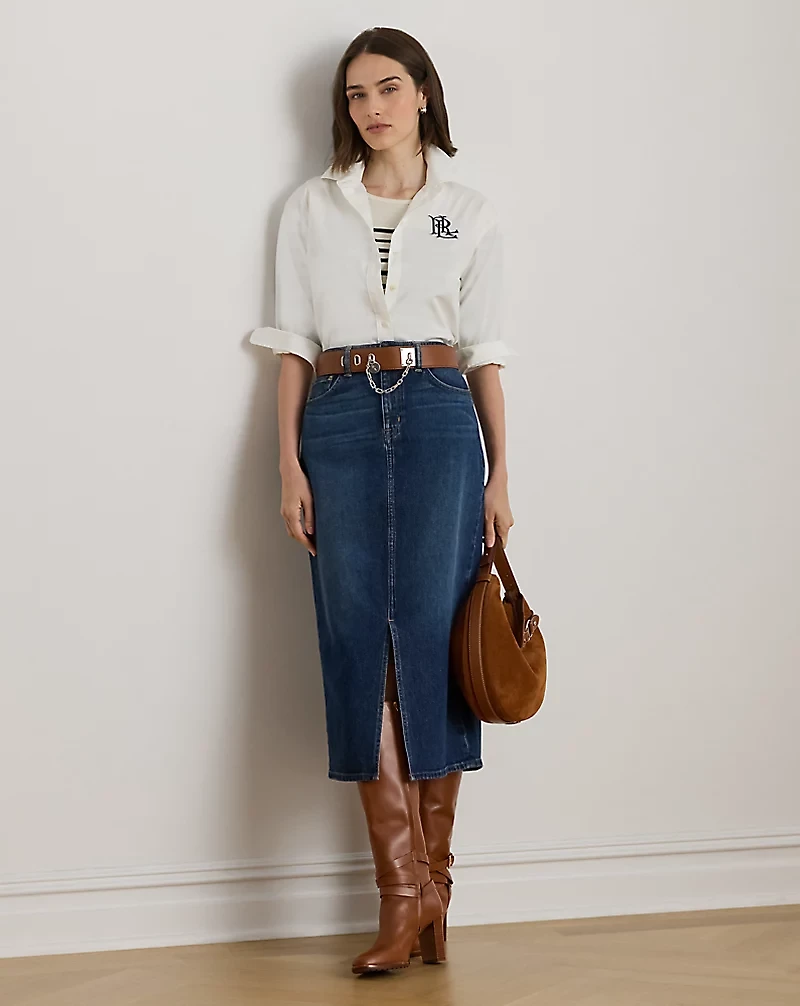 Denim Midi Skirt