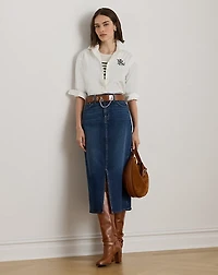 Denim Midi Skirt