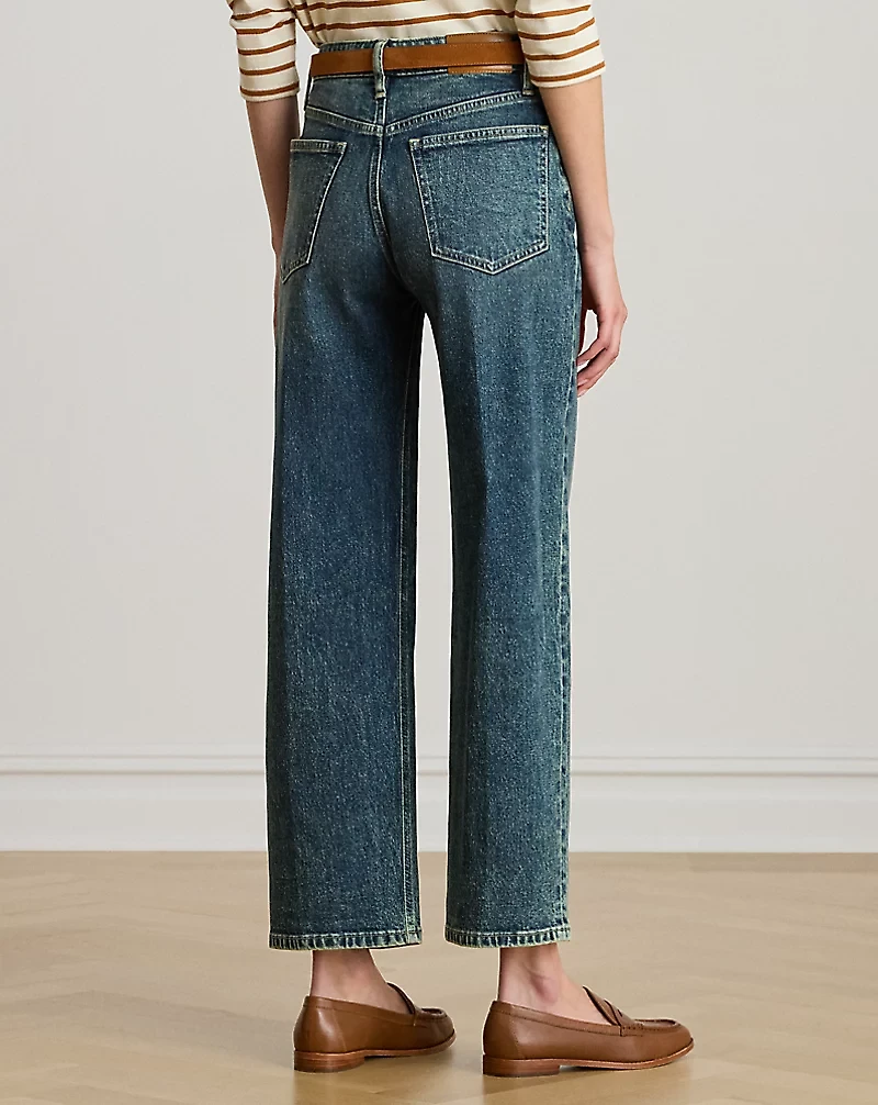 High-Rise Relaxed Straight Ankle Jean
