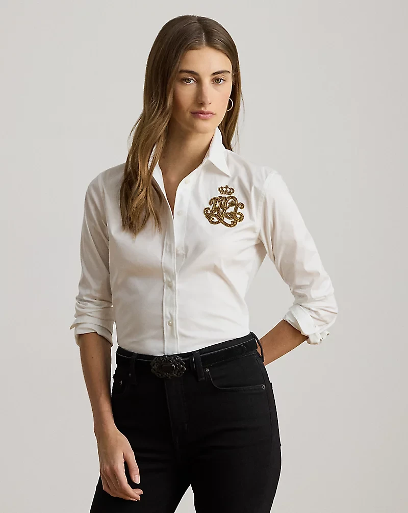 Classic Fit Logo Cotton-Blend Shirt