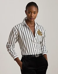 Relaxed Fit Striped Cotton Shirt