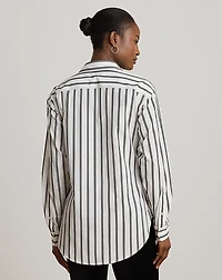 Relaxed Fit Striped Cotton Shirt