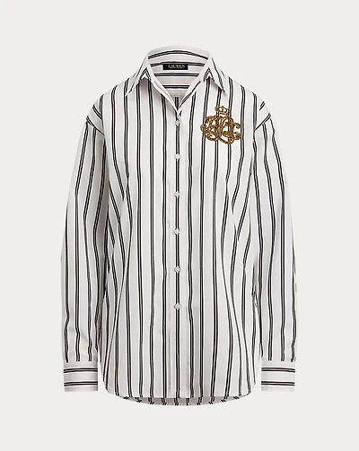Relaxed Fit Striped Cotton Shirt