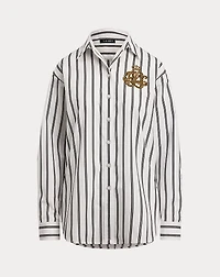 Relaxed Fit Striped Cotton Shirt