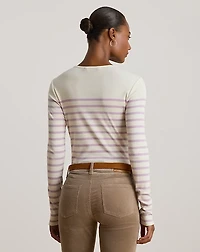 Striped Cotton Long-Sleeve Tee