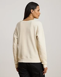 Beaded-Crest Fleece Pullover