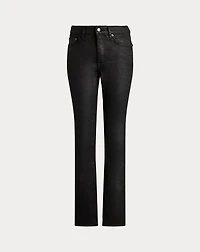 Coated High-Rise Straight Ankle Jean