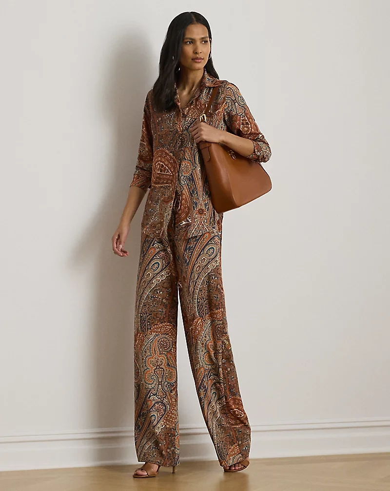 Classic Fit Paisley Crepe Shirt