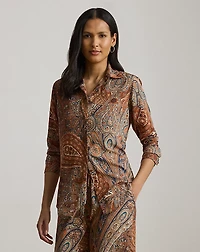 Classic Fit Paisley Crepe Shirt