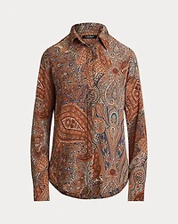 Classic Fit Paisley Crepe Shirt