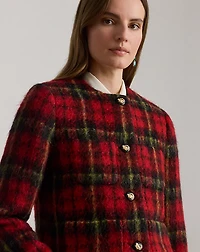 Plaid Mohair Cropped Jacket