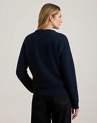 Intarsia-Knit Dog Cotton Sweater