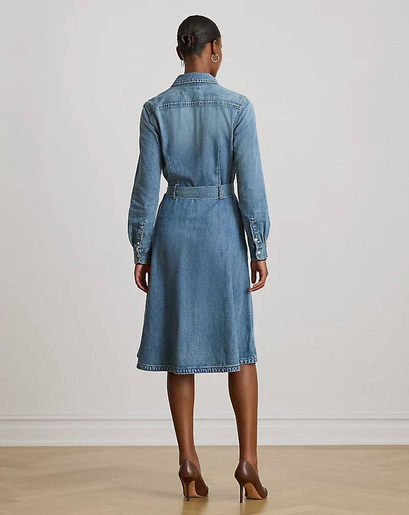 Belted Denim Shirtdress