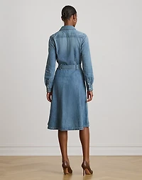 Belted Denim Shirtdress