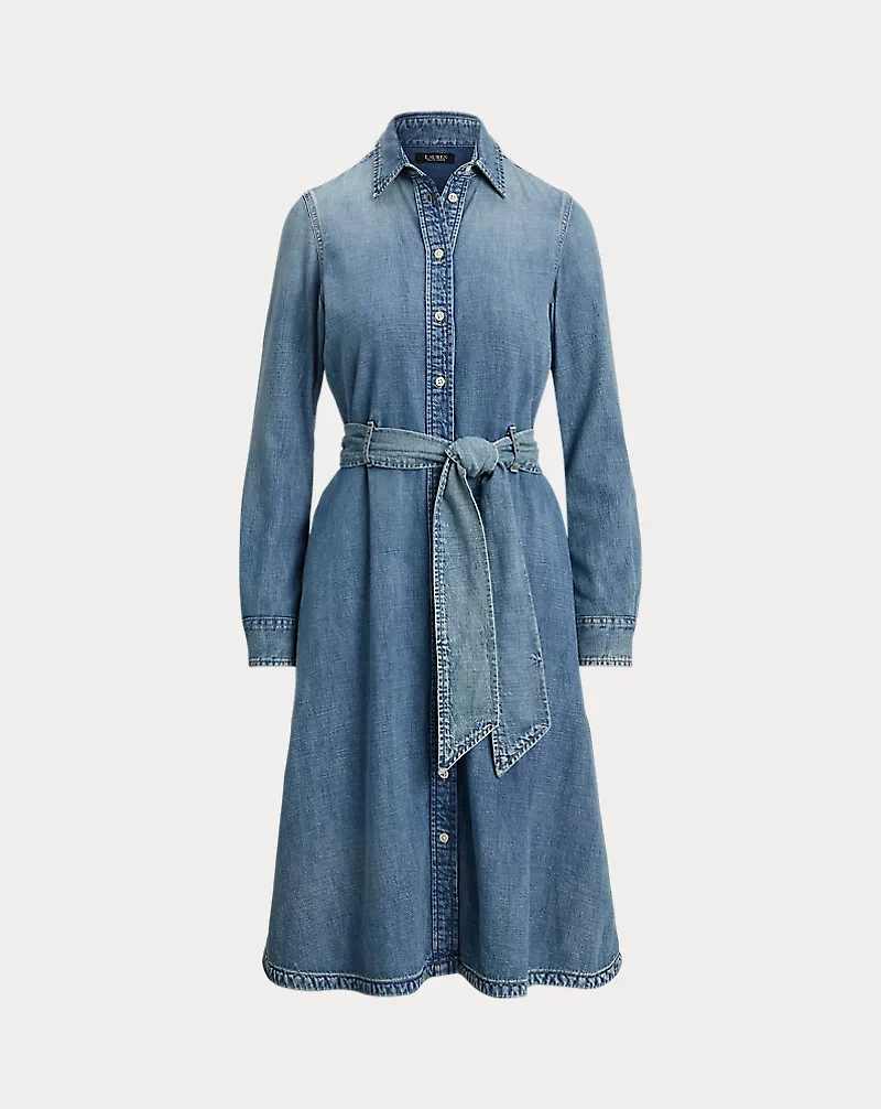 Belted Denim Shirtdress