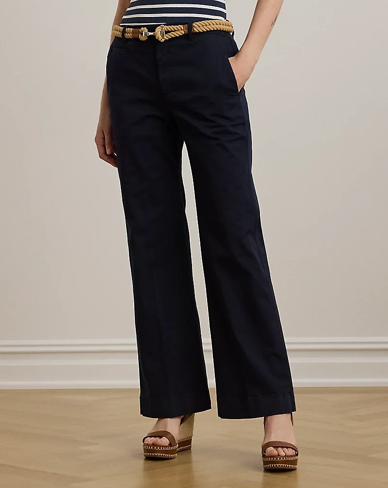 Stretch Cotton Chino Flare Pant