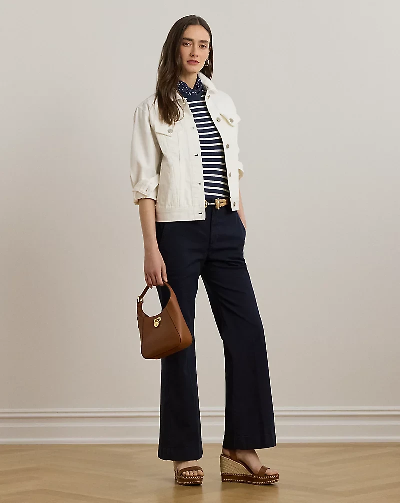 Stretch Cotton Chino Flare Pant
