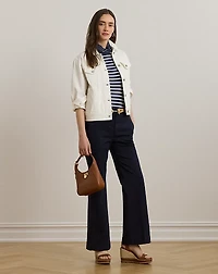 Stretch Cotton Chino Flare Pant