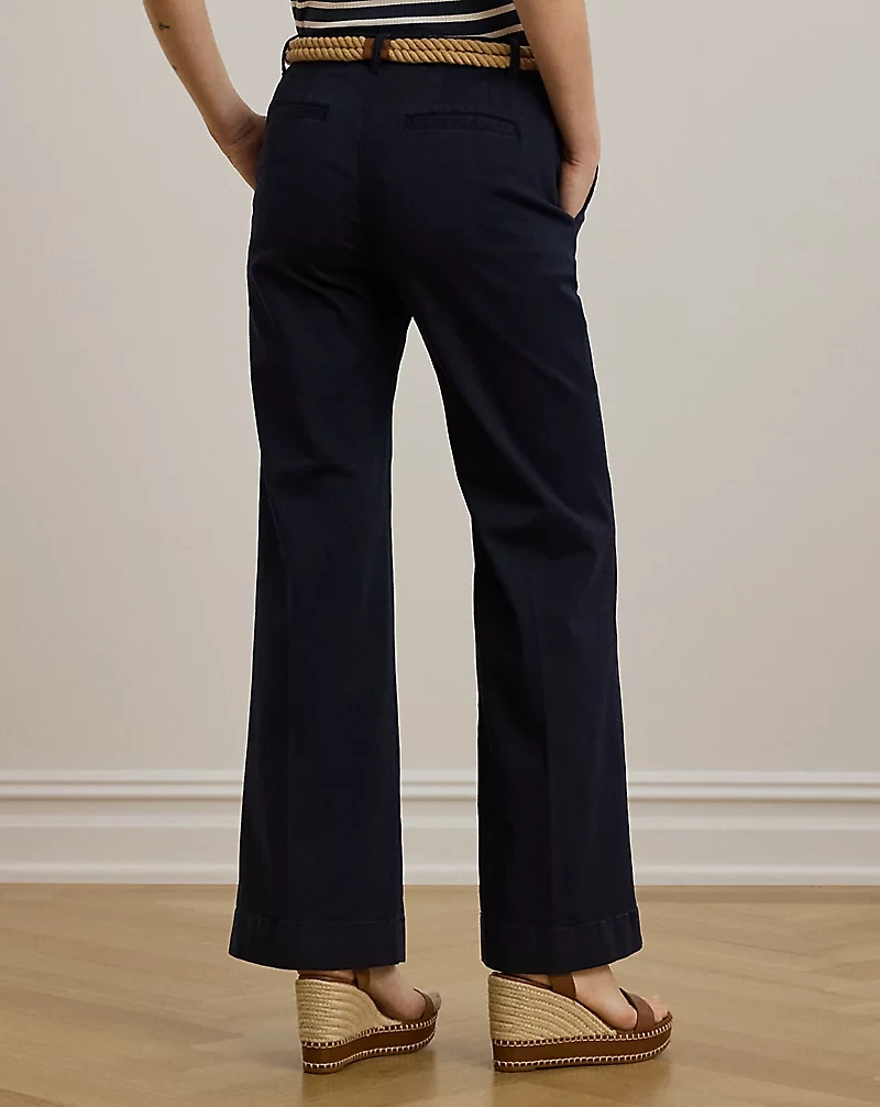 Stretch Cotton Chino Flare Pant